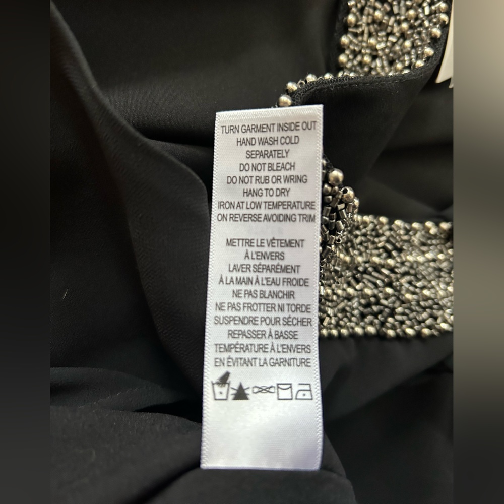 BNWT Rickis Black A Line Chiffon Flowy Holiday Dress size 0 - Picture 8 of 8